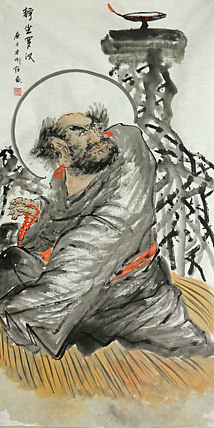 四尺人物作品&mdash;&mdash;画家刚柱