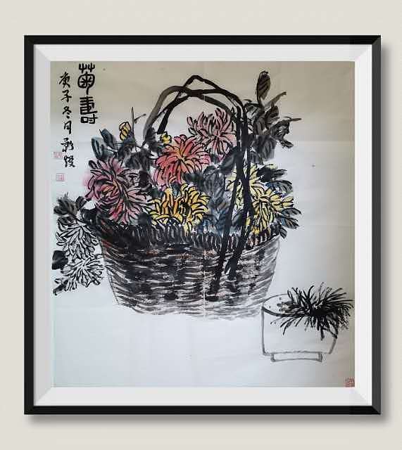 金韵 菊寿图