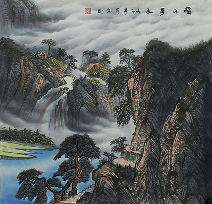 精品斗方山水&mdash;画家韦建