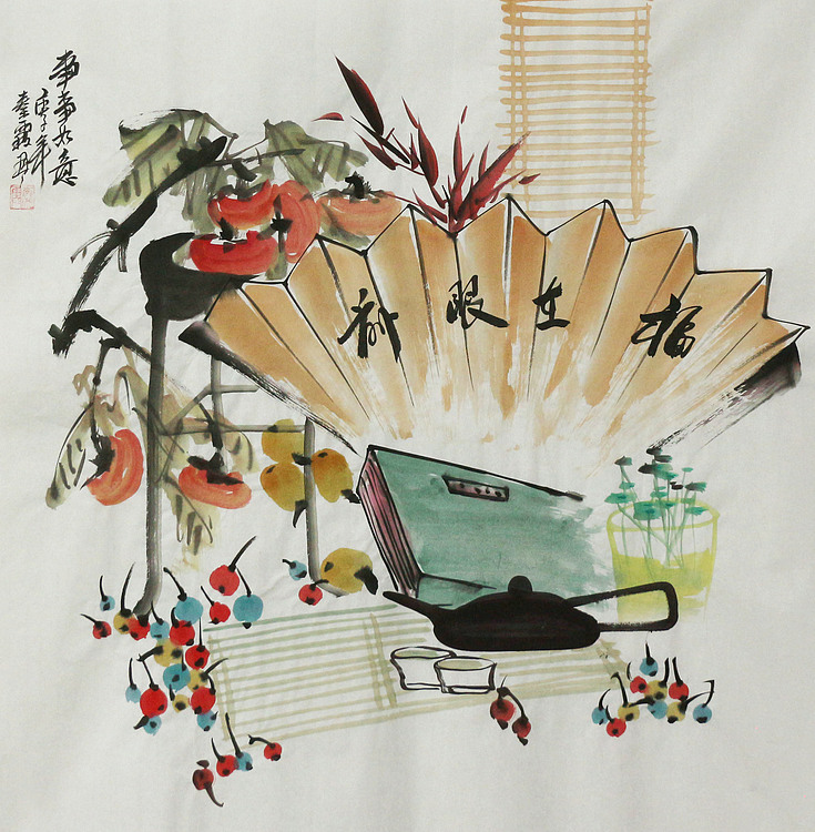 画家 秦霞 清贡图