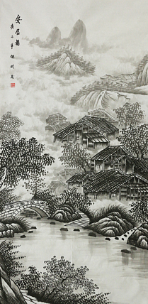 四尺山水作品&mdash;&mdash;画家莫桂明