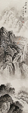 四尺对开山水&mdash;&mdash;画家唐春华
