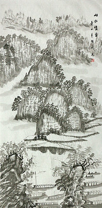 四尺山水作品&mdash;&mdash;画家莫桂明