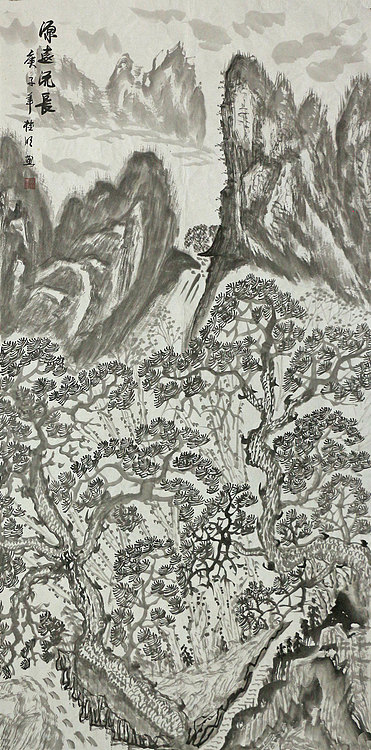 四尺山水作品——画家莫桂明