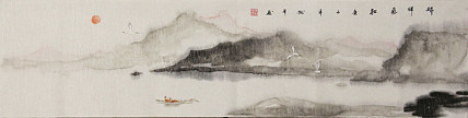 四尺对开山水&mdash;&mdash;张松平