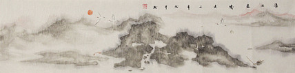 四尺对开山水&mdash;&mdash;张松平