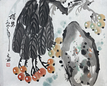 刘文西作《硕果》68X68cm