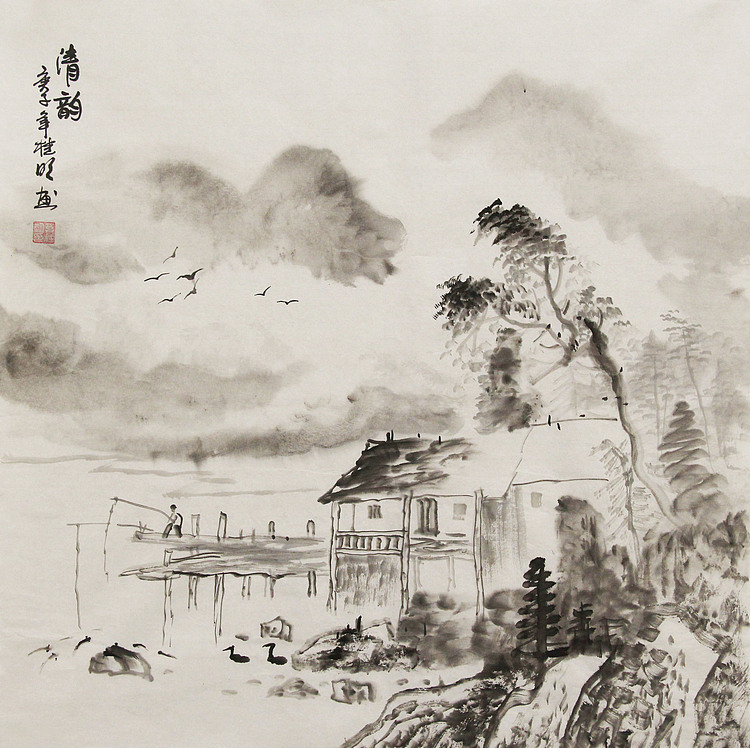 斗方山水&mdash;&mdash;莫桂明
