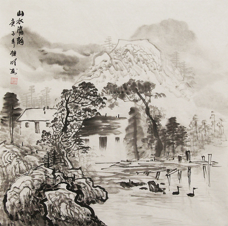 斗方山水&mdash;&mdash;莫桂明
