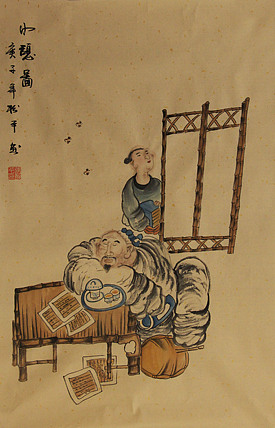 四尺三裁人物——画家张松平