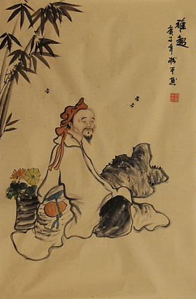 四尺三裁人物——画家张松平