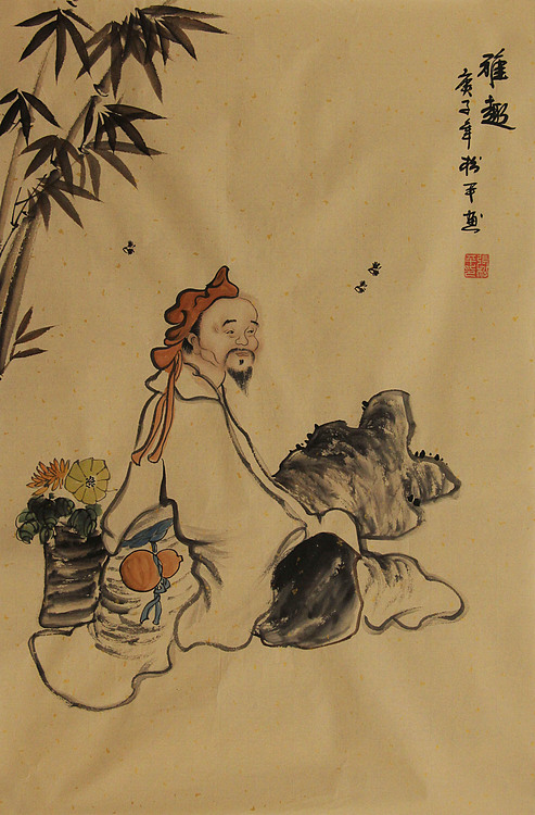 四尺三裁人物——画家张松平