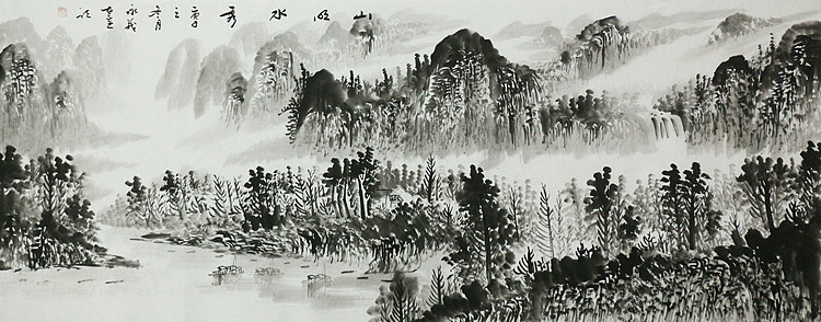 小六尺山水&mdash;&mdash;画家永茂