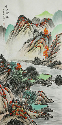 四尺山水作品——画家李仙山