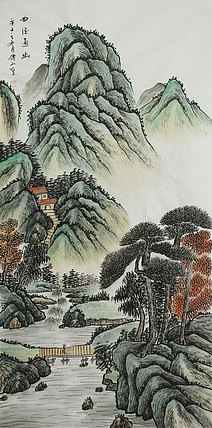 四尺山水作品——画家李仙山