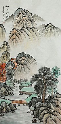 四尺山水作品——画家李仙山