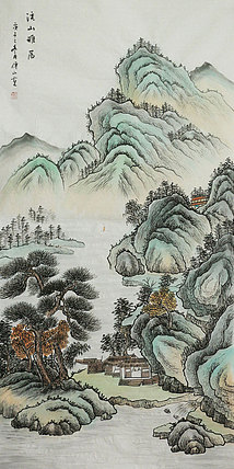 四尺山水作品——画家李仙山