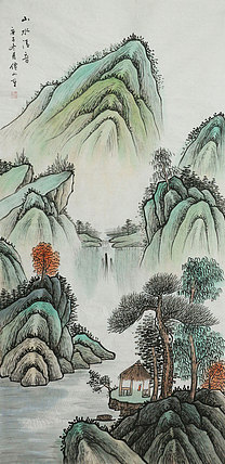 四尺山水作品——画家李仙山