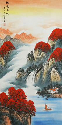 四尺山水作品——画家邵强