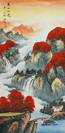 四尺山水作品——画家邵强