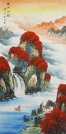 四尺山水作品——画家邵强