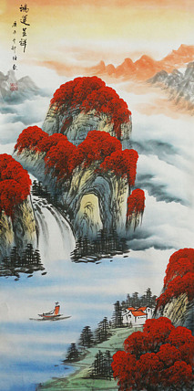 四尺山水作品——画家邵强