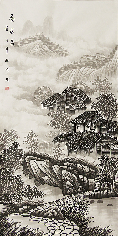 四尺山水作品&mdash;&mdash;莫桂明