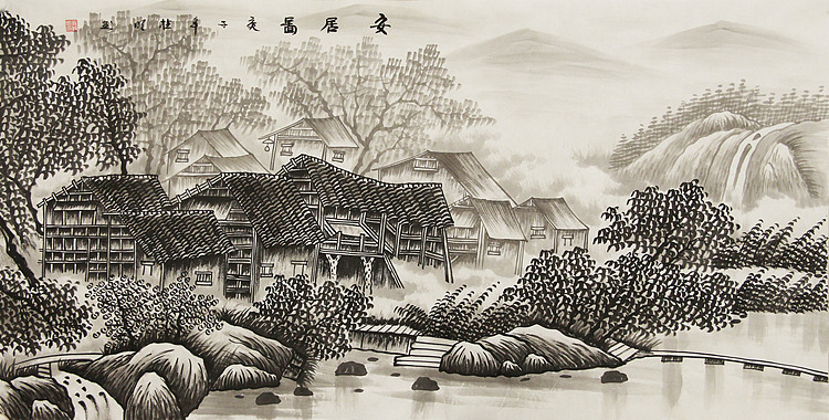 四尺山水作品&mdash;&mdash;莫桂明