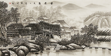四尺山水作品&mdash;&mdash;莫桂明