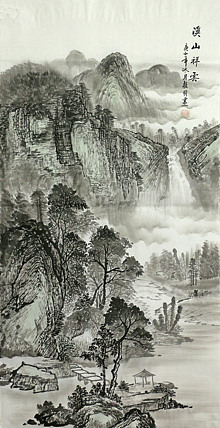 四尺山水作品——画家莫桂明