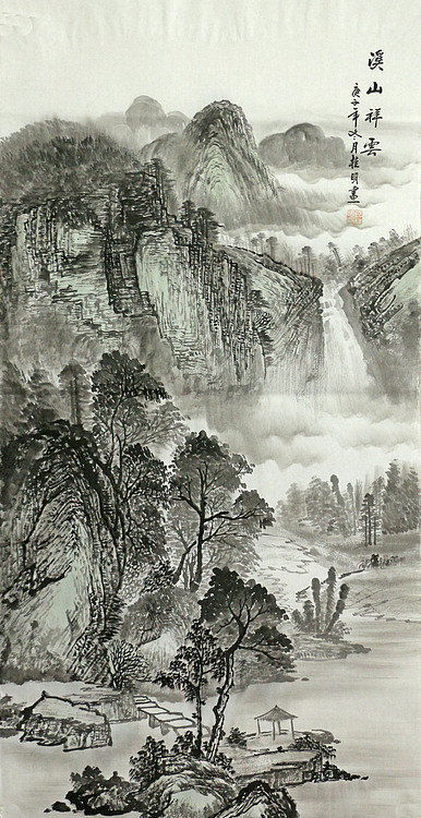 四尺山水作品——画家莫桂明