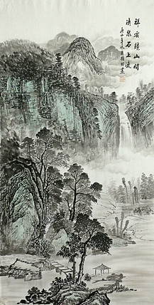 四尺山水作品——画家莫桂明