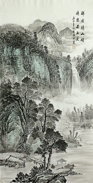 四尺山水作品——画家莫桂明