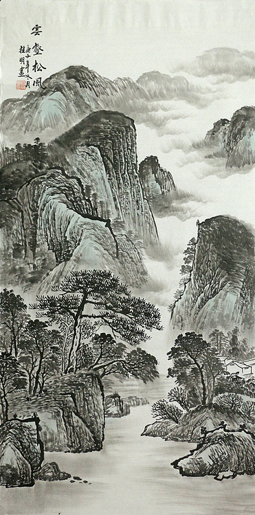 四尺山水作品——画家莫桂明