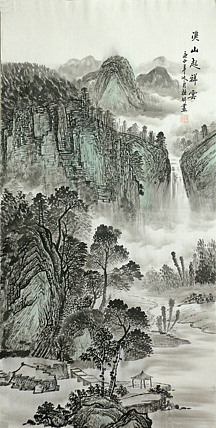四尺山水作品——画家莫桂明