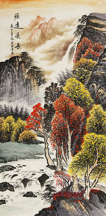 四尺山水——画家松青