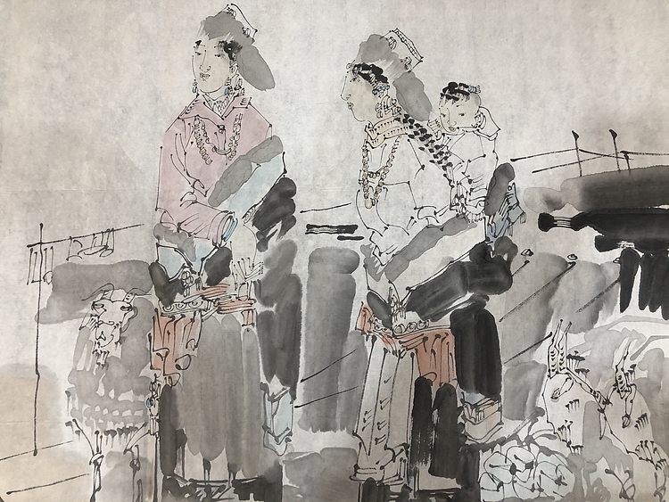 名家精品——吕书峰《藏女》