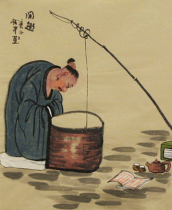 三裁人物作品——画家张松平
