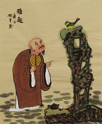 三裁人物作品&mdash;&mdash;画家张松平