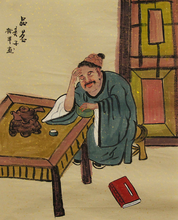 三裁人物作品——画家张松平