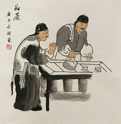 斗方人物——画家黄永发