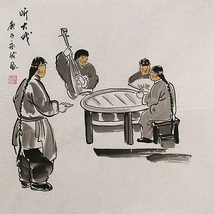 斗方人物&mdash;&mdash;画家黄永发