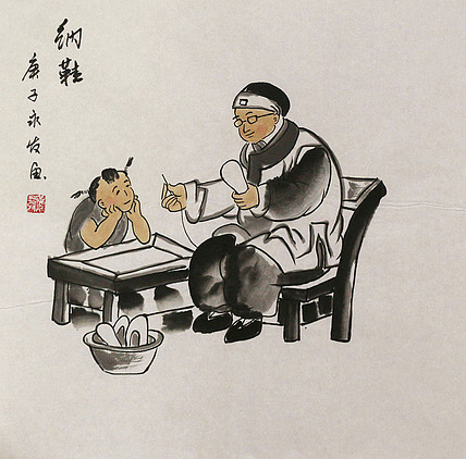 斗方人物——画家黄永发
