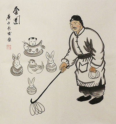 斗方人物——画家黄永发
