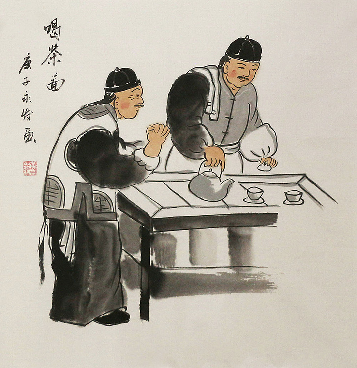 斗方人物——画家黄永发