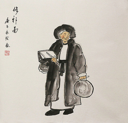 斗方人物&mdash;&mdash;画家黄永发