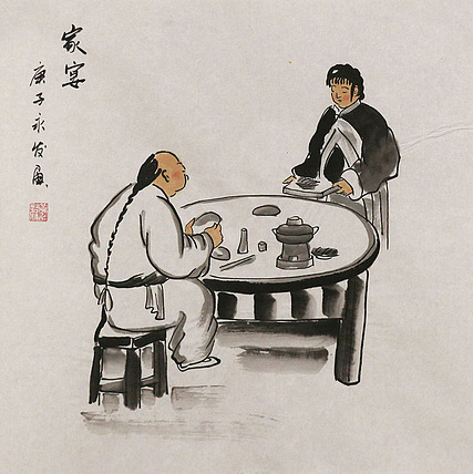 斗方人物——画家黄永发