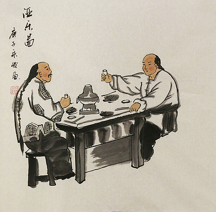 斗方人物——画家黄永发