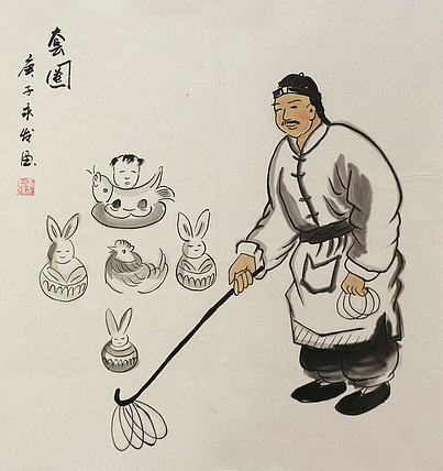 斗方人物&mdash;&mdash;画家黄永发