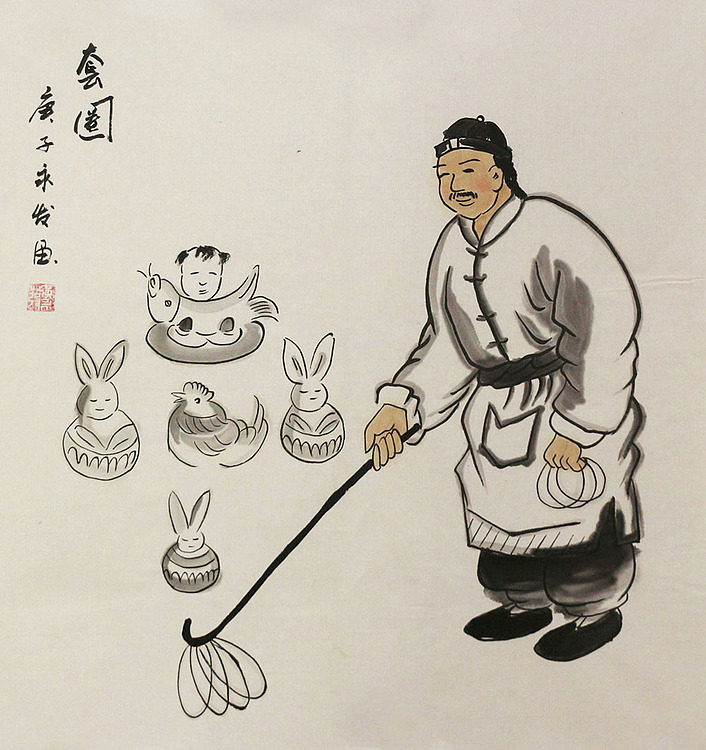 斗方人物&mdash;&mdash;画家黄永发